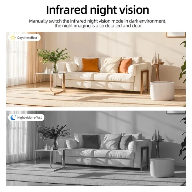 Mini cámara inalámbrica WiFi HD de 1080P, Monitor de bebé, vigilancia de seguridad interior, videocámara de visión nocturna, grabadora de vídeo - imagen 3