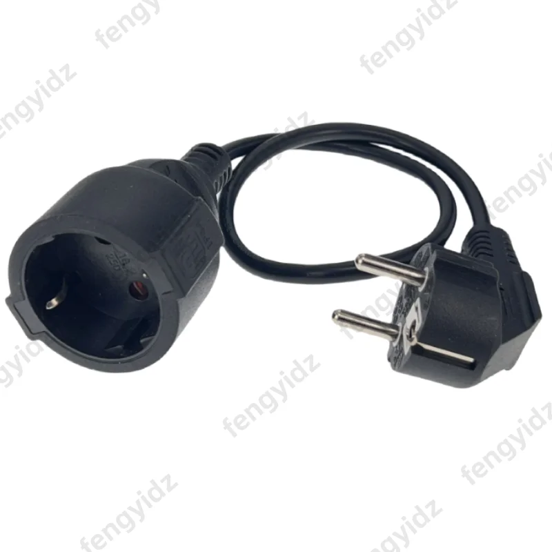 Cable de extensión de alimentación europeo de la UE, Cable de extensión de alimentación macho a hembra de Alemania para PC, ordenador, PDU, UPS, 0,3 M, 0,5 M - imagen 2