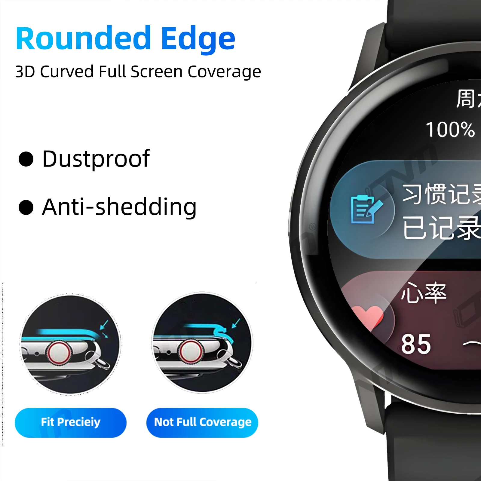 Vidrio 2 en 1 + funda para Garmin Venu 4 41 mm 45 mm, protector de pantalla de vidrio templado y accesorios de cubierta protectora de silicona para parachoques - imagen 2