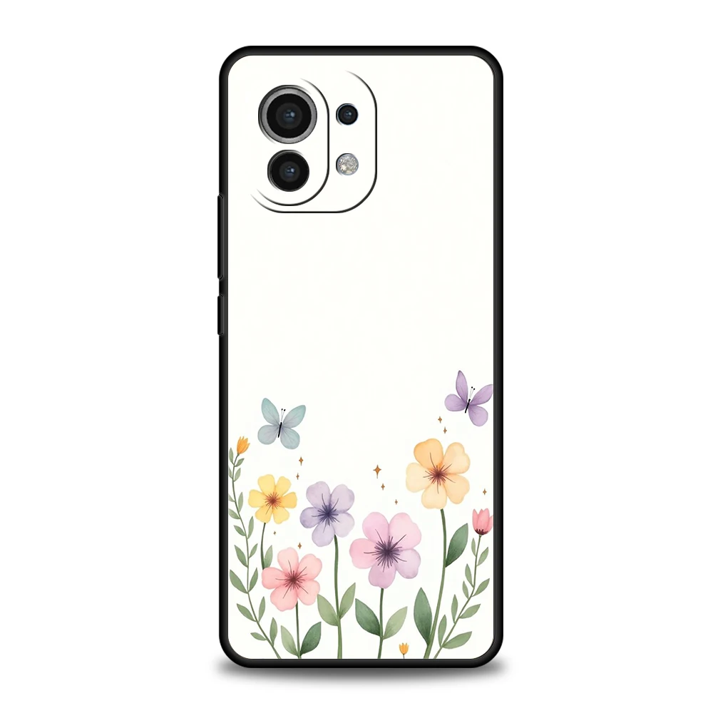 Funda de teléfono para Xiaomi 15 14 13 12 Lite 14T 13T 12T Pro Poco X7 X6 X5 X4 X3 NFC F7 Ultra F6 Pro funda suave flor elegante - imagen 5