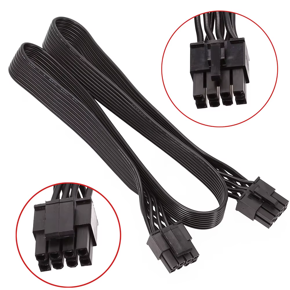 Cable adaptador EPS-12V 8 pines CPU a entrada macho (4+4) Corsair Modular