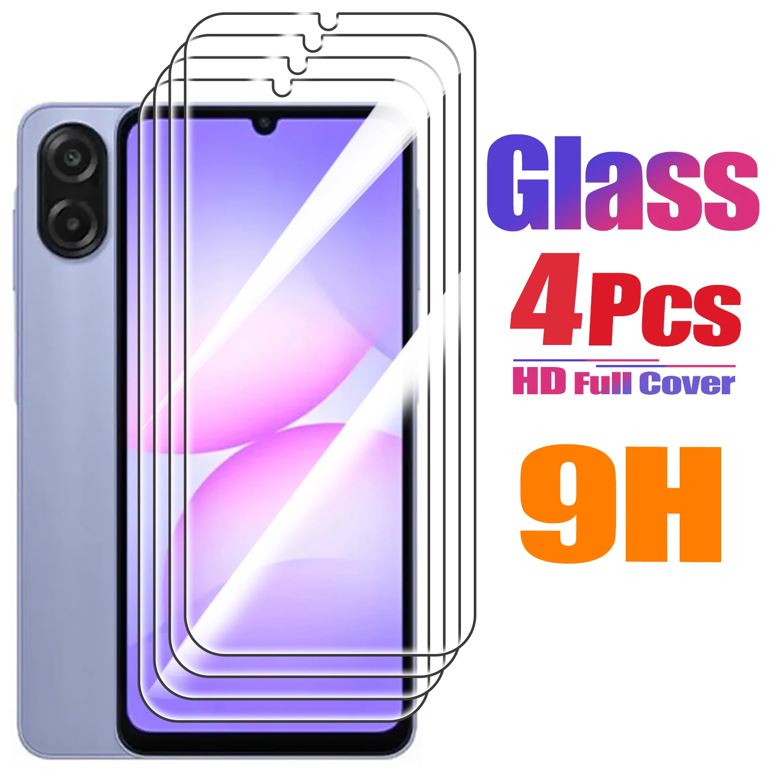 4 Uds Protector de pantalla para Samsung A17 A07 HD vidrio templado para Samsung Galaxy A56 A36 A26 A16 4G 5G A06 película de vidrio