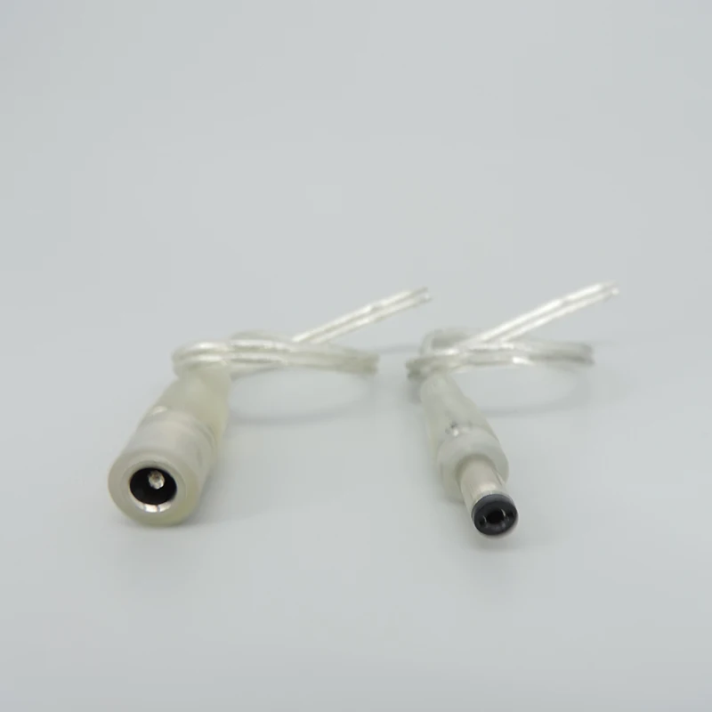 Cable de alimentación macho DC hembra, adaptador de conector de 5,5mm x 2,1mm, 2 pines, 22AWG, lote de 5 unidades - imagen 2