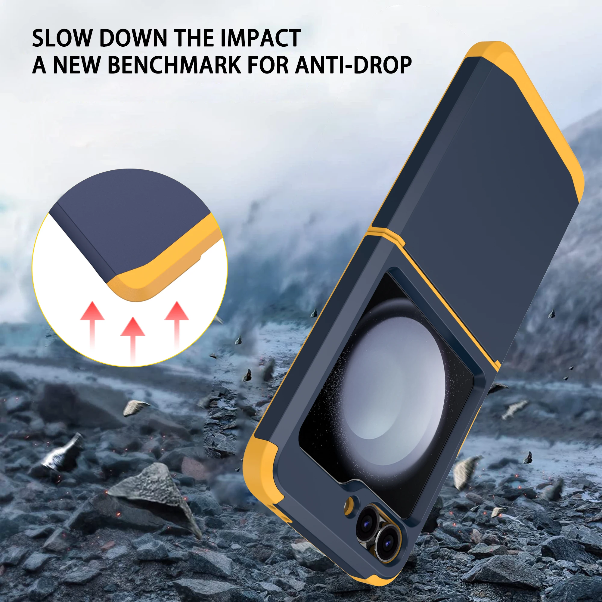 Para Samsung Galaxy Z Flip 6 5 4 3 funda de teléfono con bisagra telescópica de silicona mate para Galaxy Z Flip 6 cubierta todo incluido a prueba de golpes - imagen 4