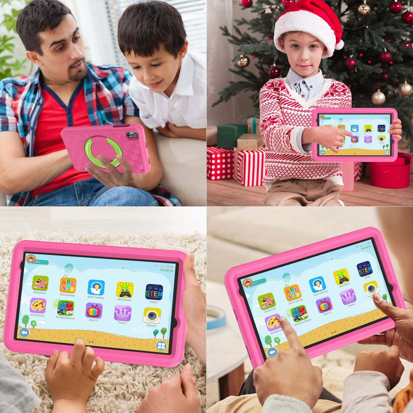 VASOUN-Tableta de 8 pulgadas para niños, dispositivo con Android 13, Quad Core, 8GB RAM + 64GB ROM, 5000mAh, cámara Dual, WiFi, Control Parental - imagen 4