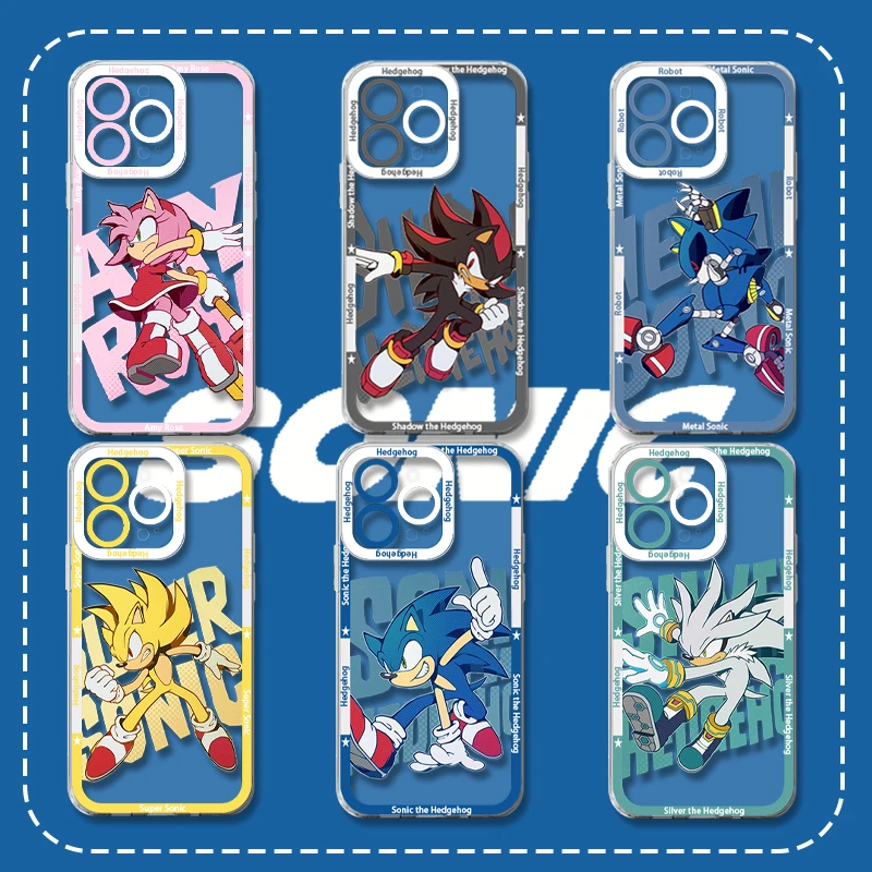 S-sonic Anime funda de teléfono suave para Xiaomi Redmi Note 14 12 11 13 Pro Plus 4G 5G 12S 14S 11S 10S 10 9 9S 12C 13C 14C A3 A4 - imagen 2