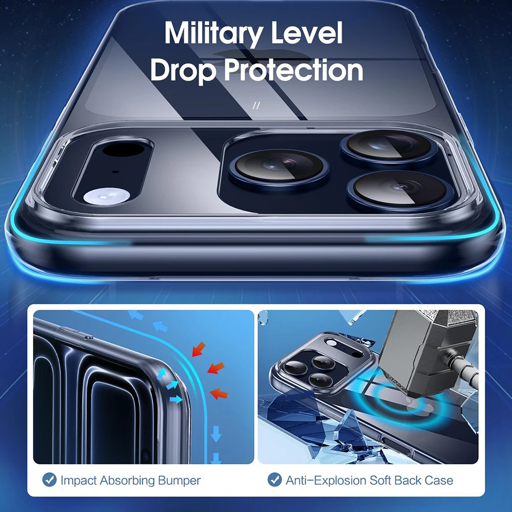 Funda suave de silicona transparente para iPhone 17 Pro Max 17Air, carcasa ultrafina y delgada para iPhone Air 17ProMax, funda a prueba de golpes - imagen 4