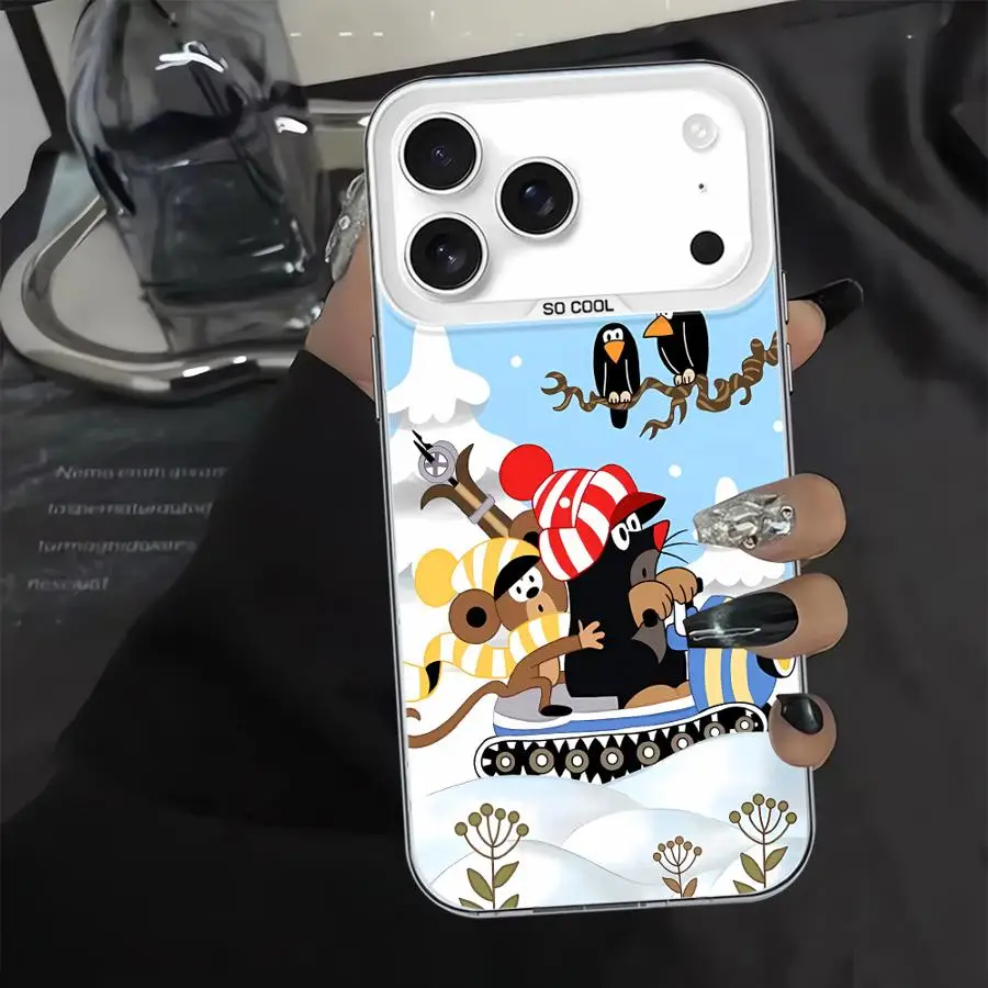 Funda trasera de teléfono para iPhone 16 17 Pro Max XR 16e 17Air 13 XS 15 Plus 12 11 14 Snow Winter Cartoon P-ingu - imagen 5