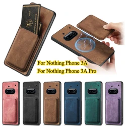 Funda Magsafe Nothing Phone 3A Pro de Cuero con Tarjetero Antigolpes