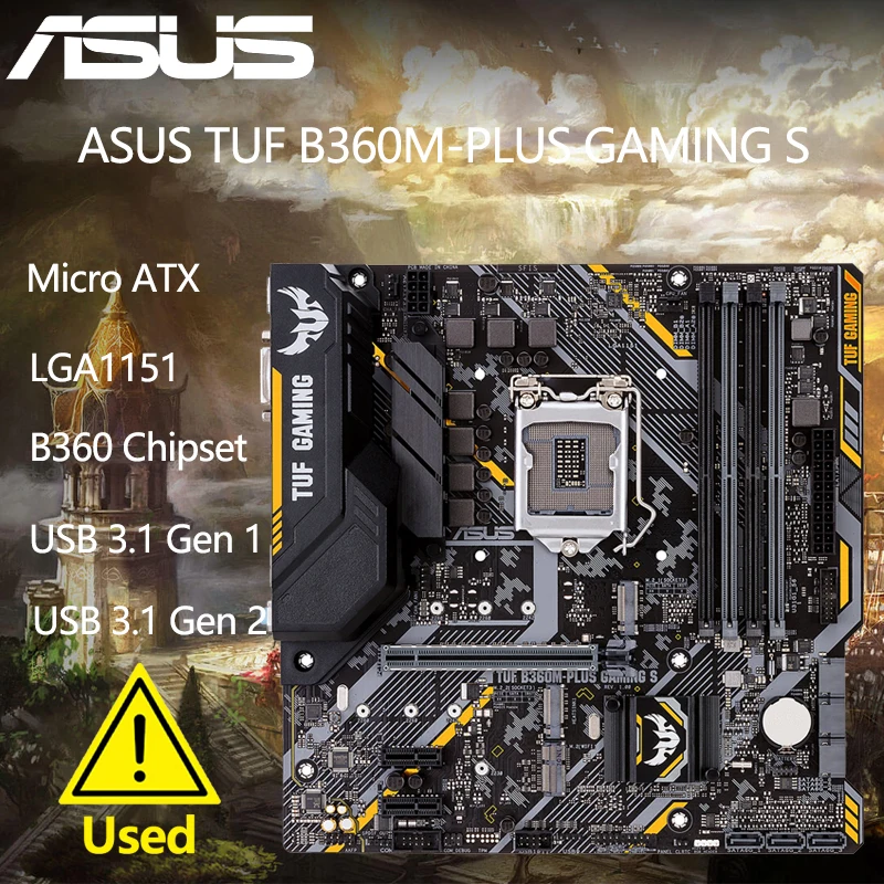 ASUS-placa base B360M-PLUS GAMING S, Intel LGA1151, B360, Chipset DIMM DDR4, compatible con i7 8700, 8700K, 8500 CPU
