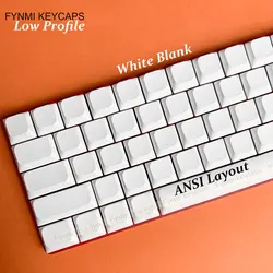 Fynmi Teclas PBT Blancas sin Leyendas para Keychron ANSI