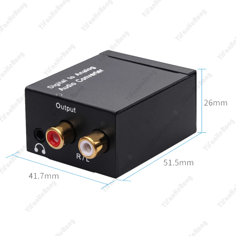 Amplificador decodificador de Audio Digital DAC, conector Digital a analógico de 3,5mm, fibra óptica Coaxial, convertidor RCA L/R de Audio Digital a analógico - imagen 3