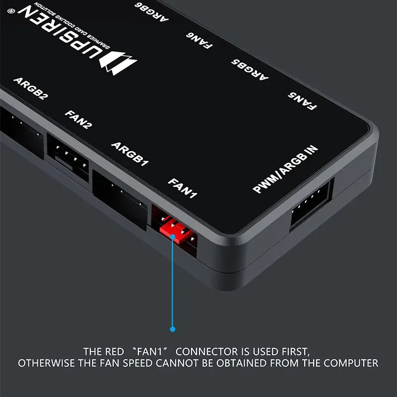 UPSIREN HU-8 Hub de ventilador de chasis, 8 juegos de interfaces ARGB y PWM, diseño magnético inferior, admite sincronización de la placa base - imagen 5