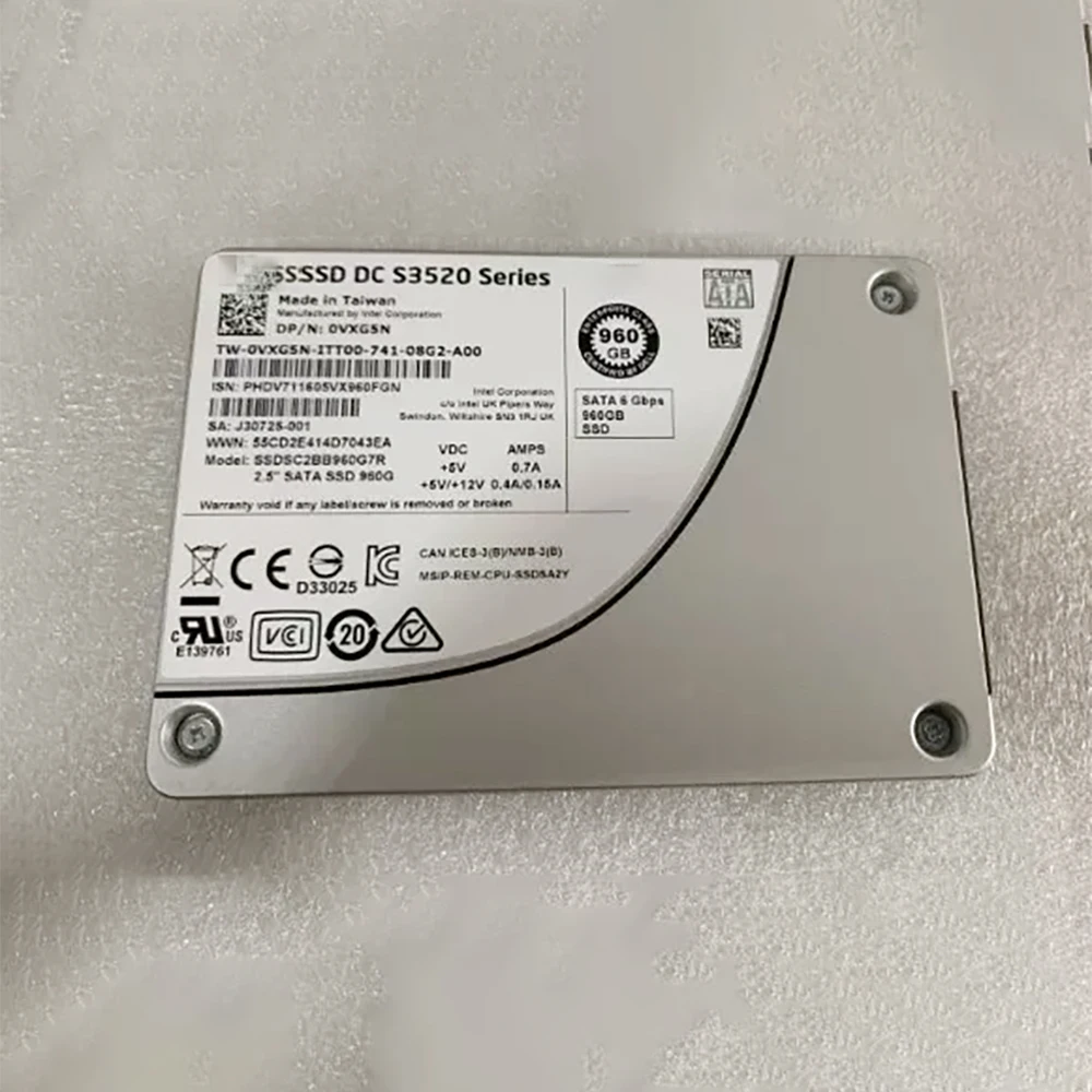 Unidad de estado sólido 960G SATA 2,5 ''SSD VXG5N 0VXG5N R740 R640 para Dell HDD 960GB - imagen 3
