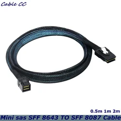 Cable Mini SAS HD SFF-8643 a SFF-8087 para RAID de servidor