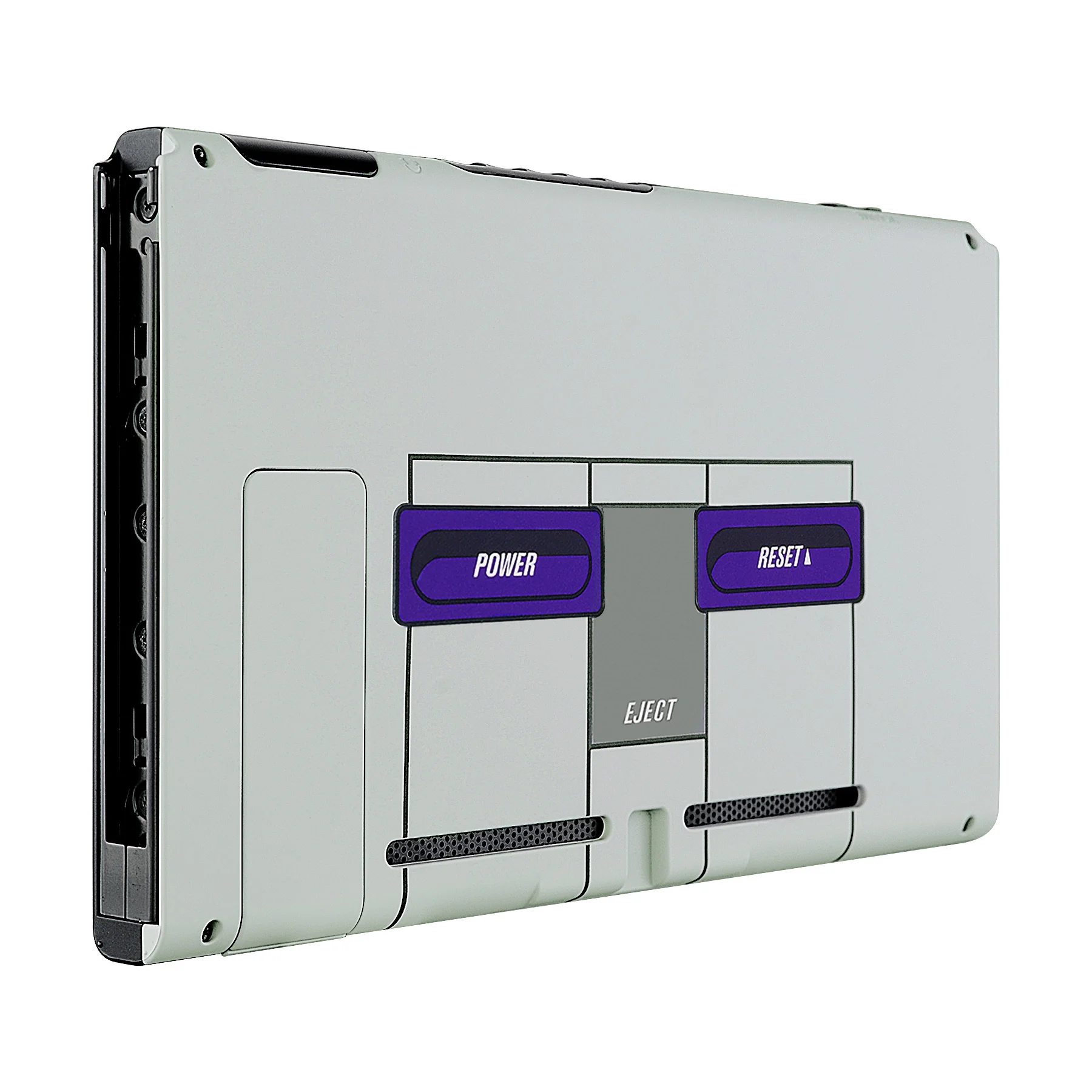 EXtremeRate Grip-placa trasera para consola, carcasa de repuesto con soporte para NS Switch, estilo SNES clásico