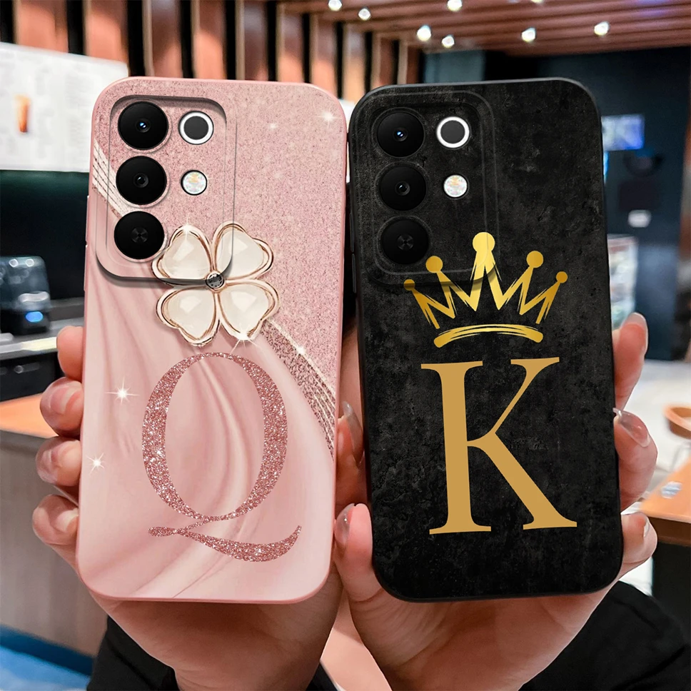 Funda de teléfono para Realme C85 Pro, Funda protectora con letras de corona a la moda para Realme C 85, Funda anticaída de silicona líquida suave