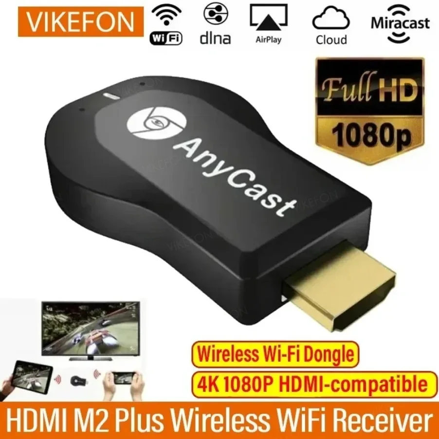 M2 Plus 1080P compatible con HDMI TV Stick WIFI Display TV Dongle receptor Anycast Dlna compartir pantalla para IOS Android Miracast Airplay