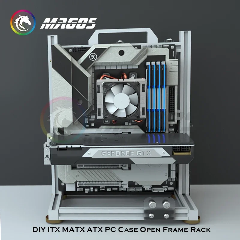 Gabinete Gaming Abierto Aluminio ITX/MATX – Refrigeración Óptima