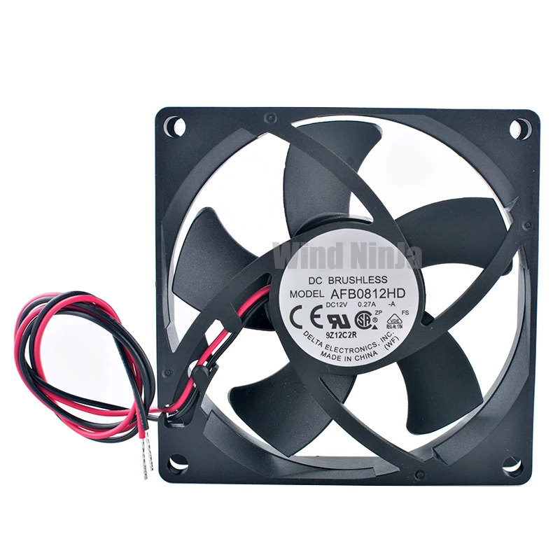 AFB0812HD 8cm X 80mm ventilador de refrigeración de doble rodamiento de bolas DC12V 0.27A 4200rpm para chasis CPU fuente de alimentación Hardware de computadora - imagen 2