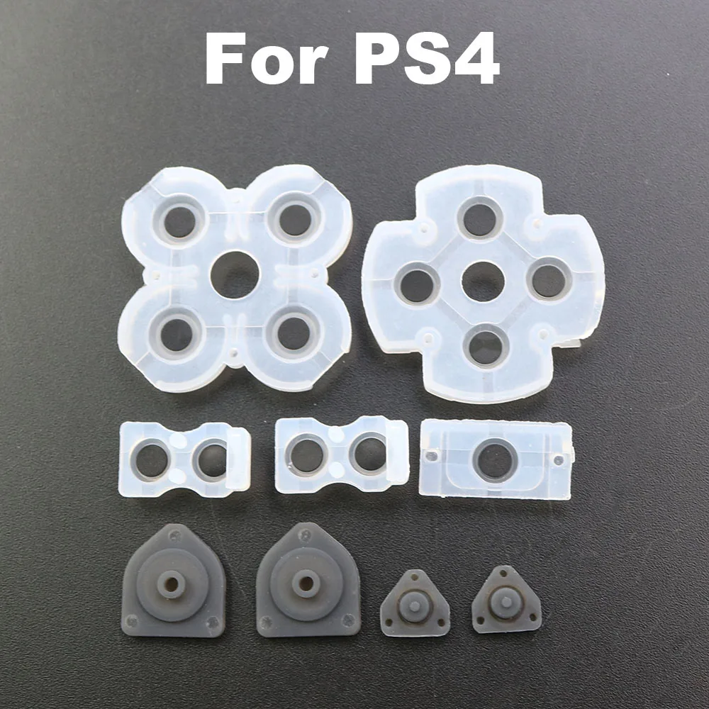 1 Juego de almohadillas D de silicona conductoras de repuesto, botón de goma para PS2, PS2, PS3, PS4, PSP1000, pieza de reparación del controlador - imagen 2