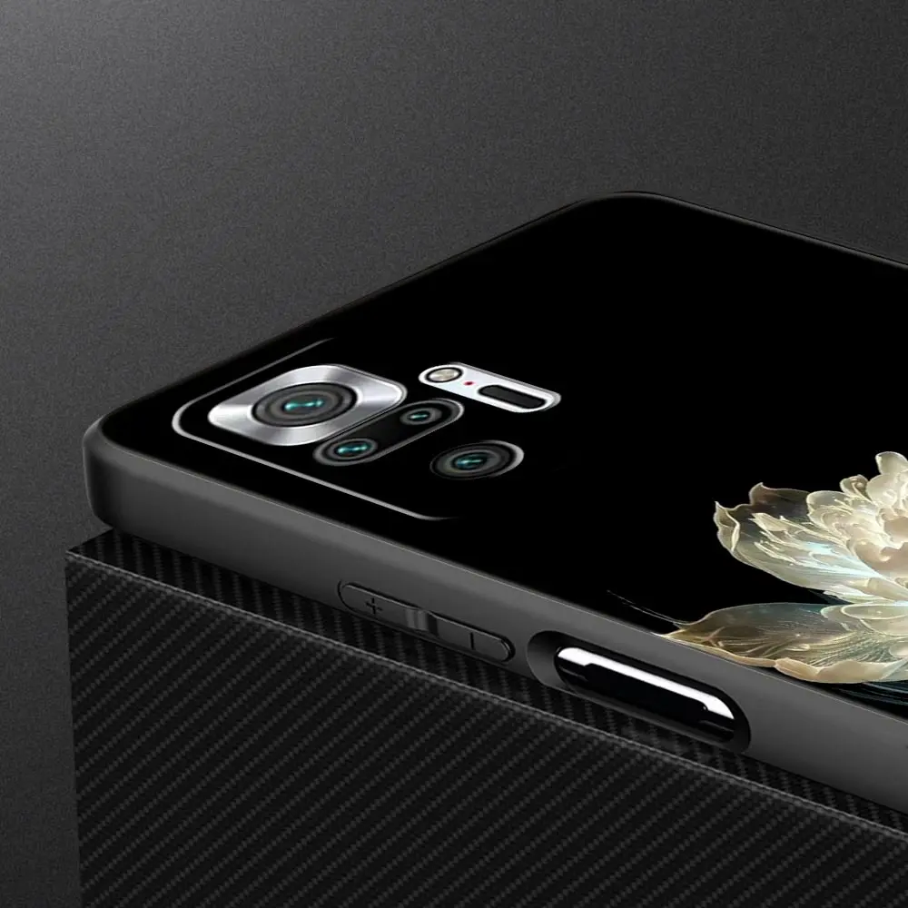Funda de teléfono de lujo con flor de loto para Xiaomi Redmi Note 14 13 12 5G 9S 9 10 11 Pro Plus 9T 14C 13C 12C 10C 9C 9A, funda suave - imagen 3