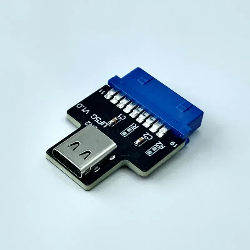 Placa adaptadora USB 3,0 de 19 pines, placa base de PC de 5Gbps, conversión de 19P a conectores de enchufe de puerto hembra USB A doble tipo C - imagen 4