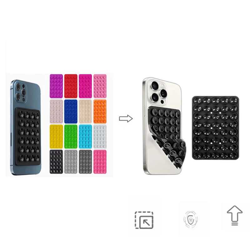 Ventosa multifuncional de silicona para teléfono, soporte inferior para cuenco de bebé, 40 piezas, soporte de pared desmontable manos libres, ventosa