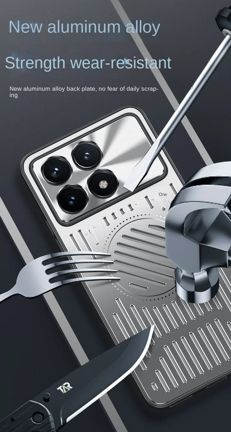 Funda protectora para teléfono Xiaomi POCO X6 Pro, carcasa rígida magnética de lujo con disipación de calor - imagen 2