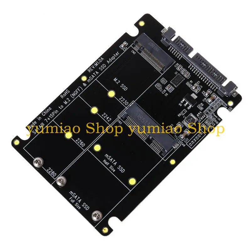 587B 2 en 1 para M.2 B para clave Mini PCIE o SSD mSATA a tarjeta adaptadora SATAIII F - imagen 5