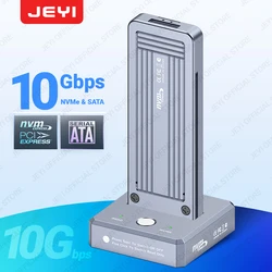 JEYI Adaptador M.2 SSD NVMe SATA a USB-C 10Gbps