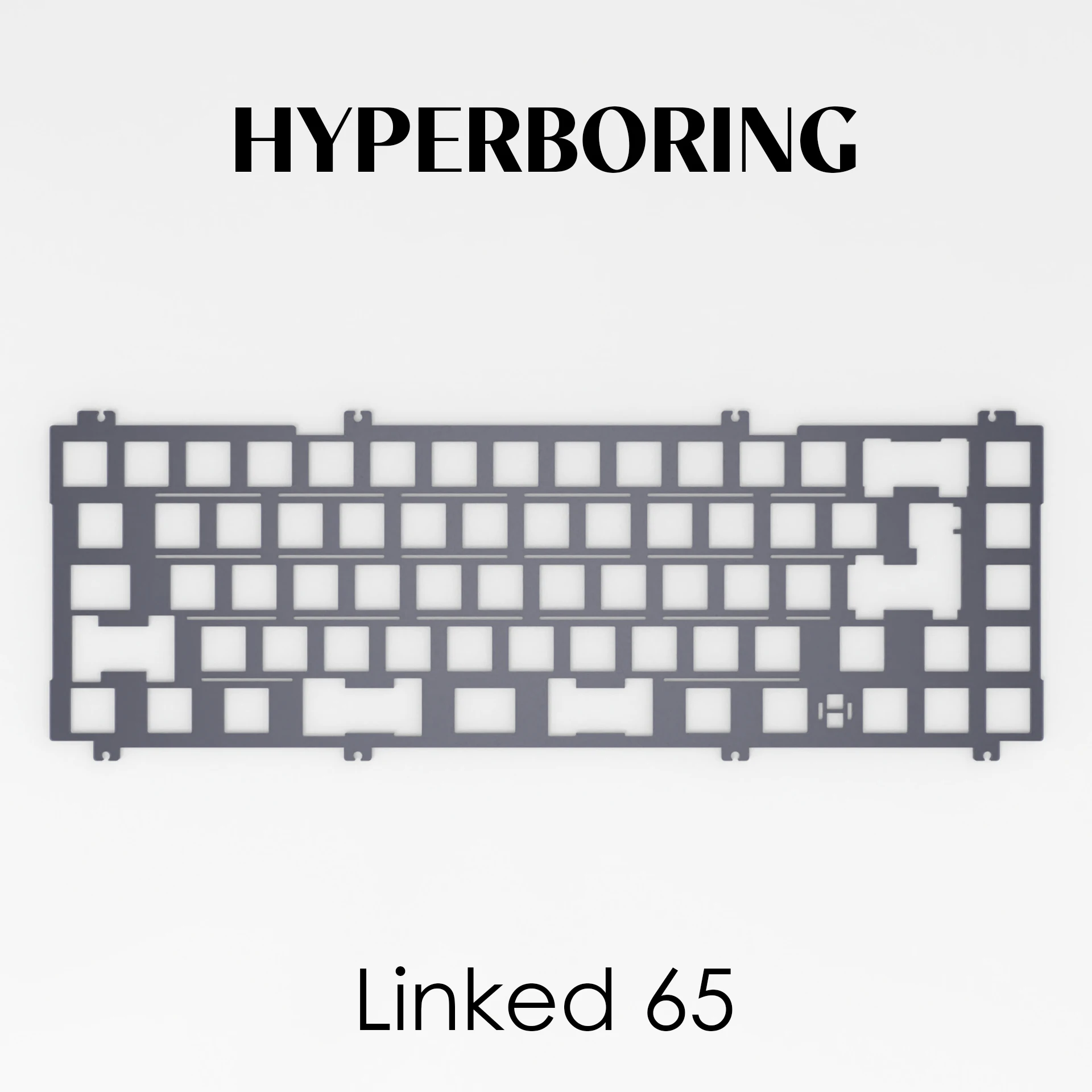 OWLAB LINK 65 Placa de teclado ISO PC POM FR4 Aluminio (tipo montado en placa y tipo montado en PCB)