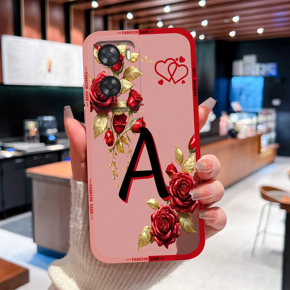 Funda Protectora de Silicona Líquida Suave con Letras Creativas para Teléfono Oppo A57 A57E A57S 4G 5G, Funda Ligera para Oppo A 57 - imagen 4