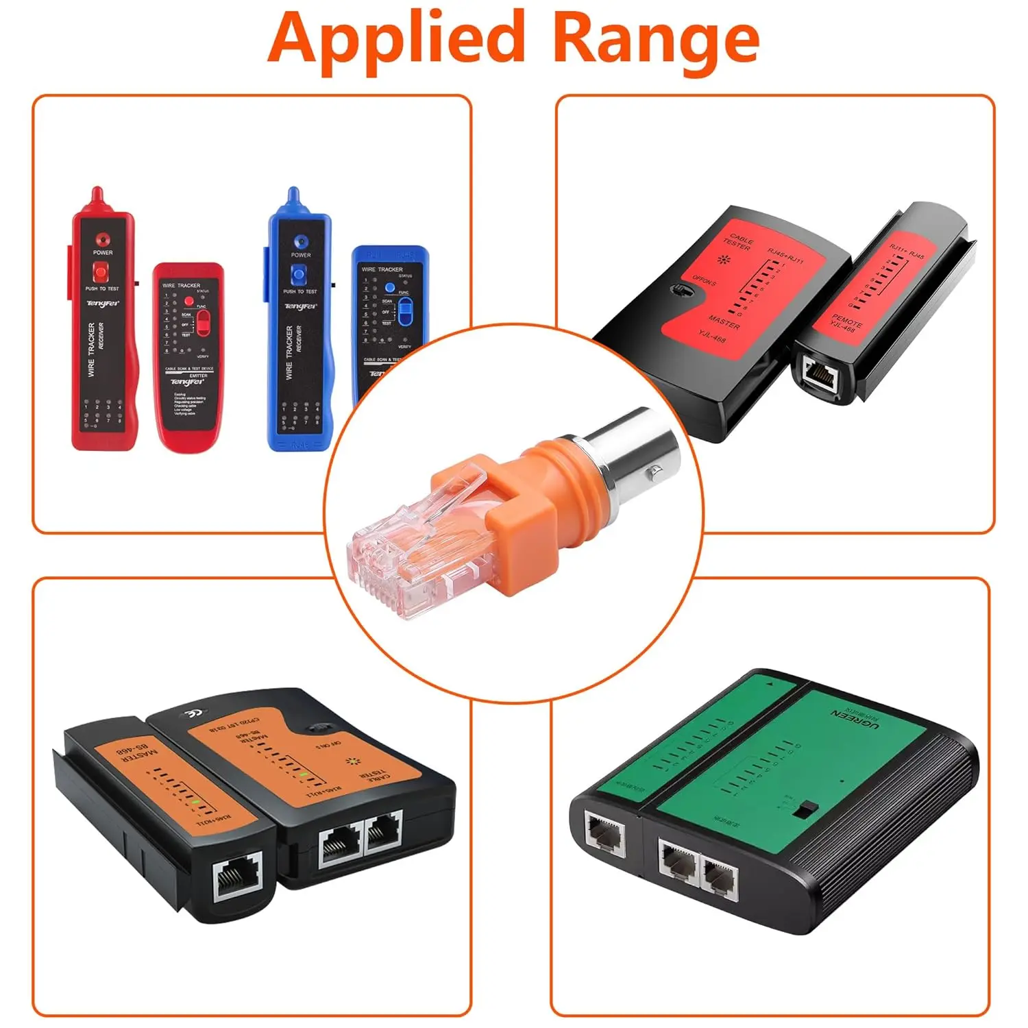 1 Uds conector BNC hembra a conector macho RJ45 adaptador RF Coaxial de alta calidad - imagen 3