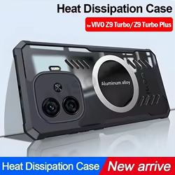 Capa transparente HD para iQOO Z9 Turbo Plus, Funda protectora contra disipación de calor para Vivo iQOO Z9 Turbo Funda