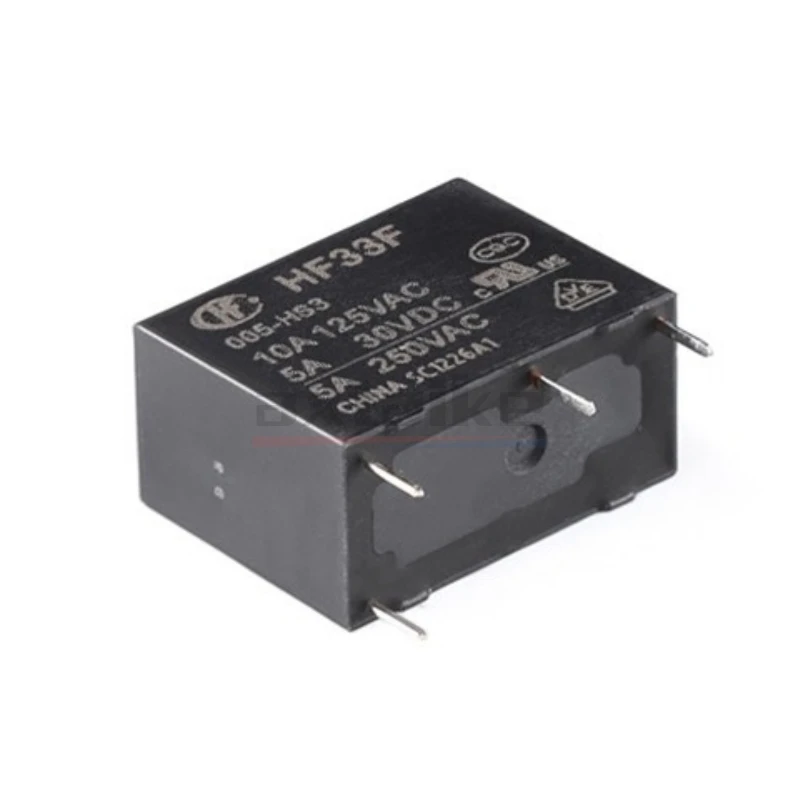 5 uds HF33F 005-HS3 012-HS3 024-HS3 4Pin 5V 12V 24V 5A 250VAC 10A 125VAC un conjunto de relé IC de potencia media Ultra pequeño normalmente abierto - imagen 2