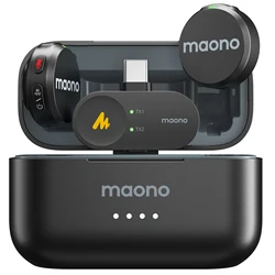 Maono Wave T5 Micrófono Solapa Inalámbrico Cancelación de Ruido Streaming