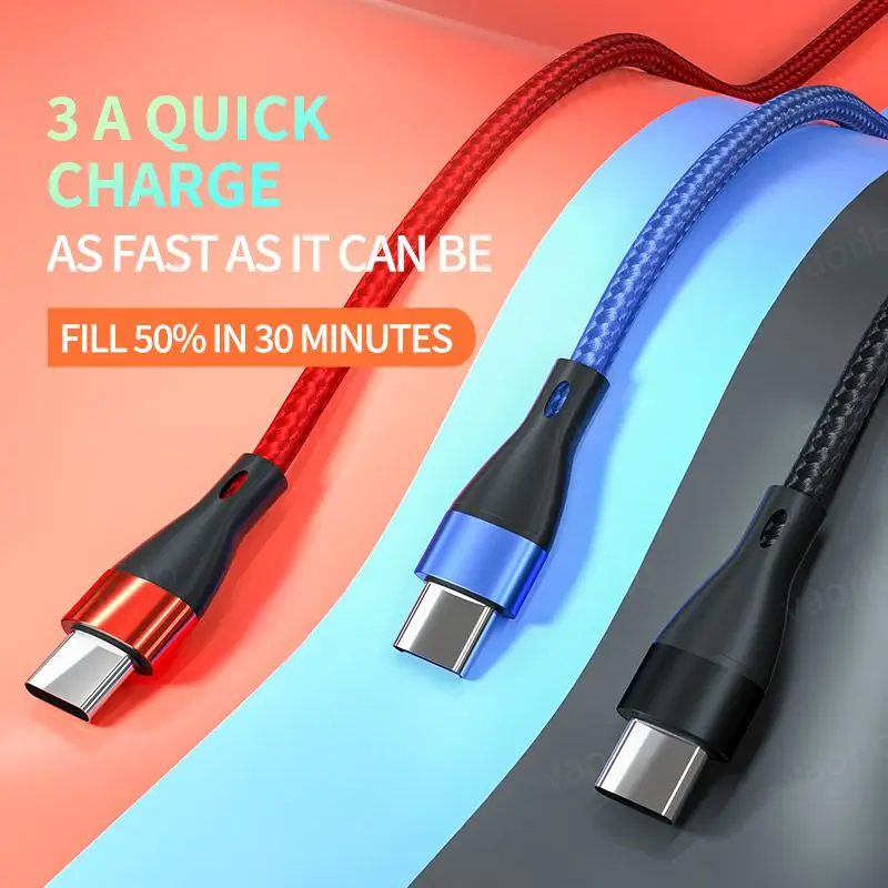 VAORLO Original QC3.0 27W Cable de carga rápida USB a tipo C/MicroUSB 1M 2M 3M Línea de datos del cargador 100% compatible con Samsung iPhone 15series Android - imagen 2