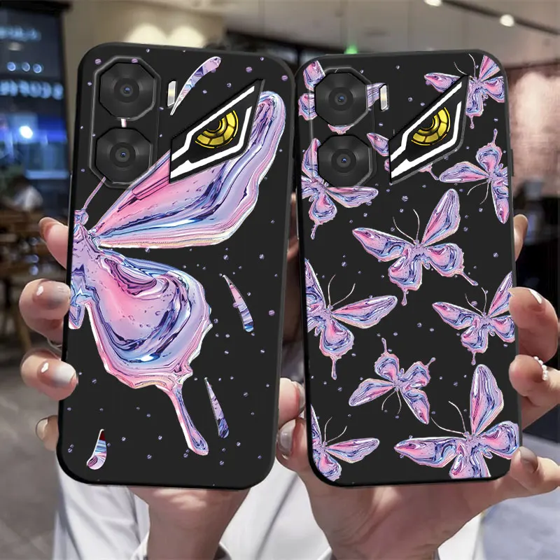 Funda de teléfono para ZTE Nubia Neo 3 GT, Funda trasera suave de silicona a prueba de golpes para ZTE Nubia Neo 3 5G, Funda con estampado de mariposa y flor - imagen 4