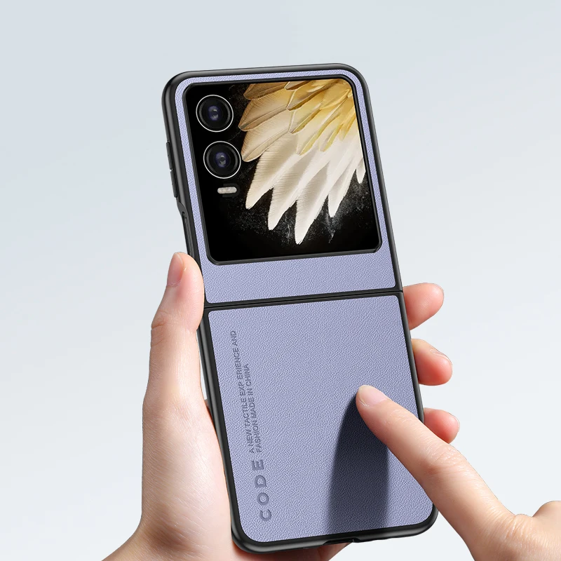 Funda de teléfono de cuero PU liso de lujo para Tecno Phantom V Flip 2, funda de silicona suave mate a prueba de golpes, parachoques para Phantom V Flip2 - imagen 5