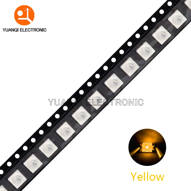 Diodo emisor de luz LED, 100 SMD, blanco, rojo, azul, amarillo, verde, Blanco cálido, 5050 Uds. - imagen 5