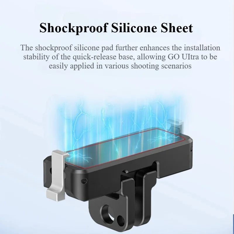 Adaptador de liberación rápida Ultra magnético para Insta360 Go, Base de montaje plegable de doble garra, soporte de extensión, accesorios de cámara - imagen 5
