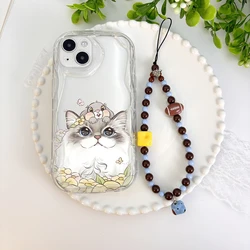 Funda Huawei con cadena y motivos de animales, flores y frutas