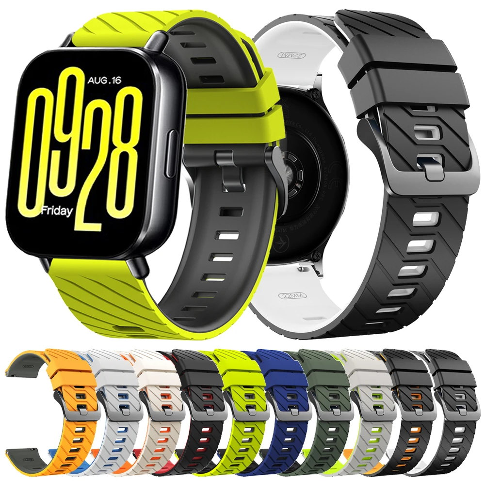 Correa deportiva de silicona para Redmi Watch 5, pulsera de repuesto activa, Correa para Xiaomi Redmi Watch 5 Lite, accesorios de 22mm