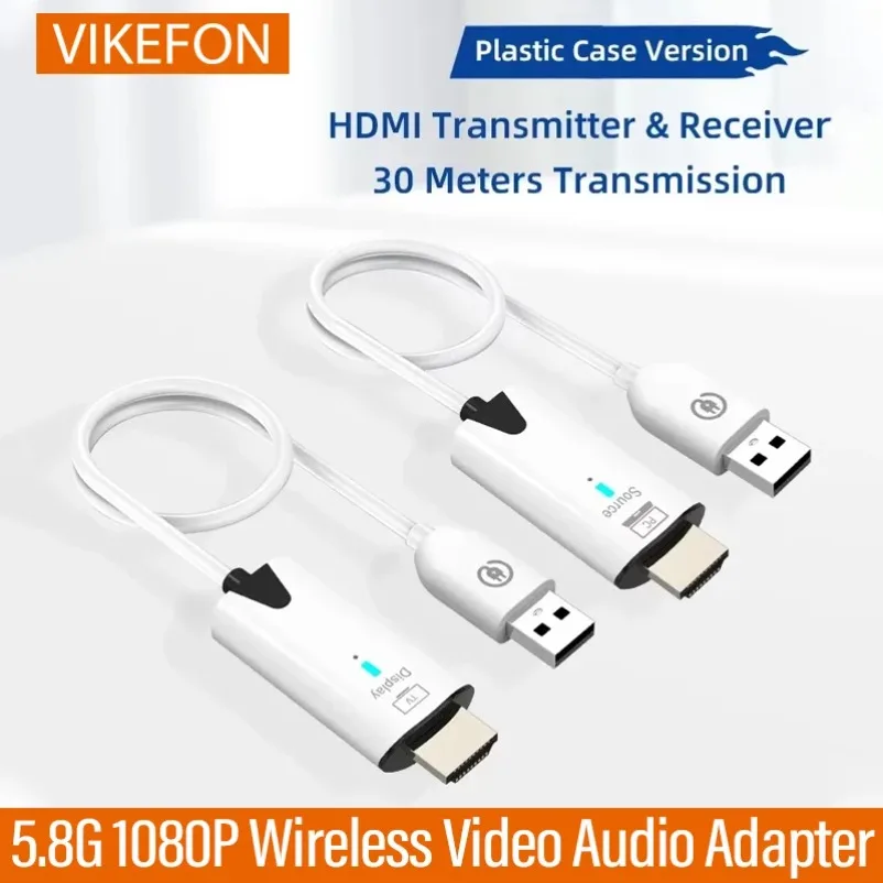 5,8G 1080P 30M Compatible con HDMI transmisor de Audio y vídeo inalámbrico extensor receptor adaptador de pantalla Dongle para TV Box Monitor PC