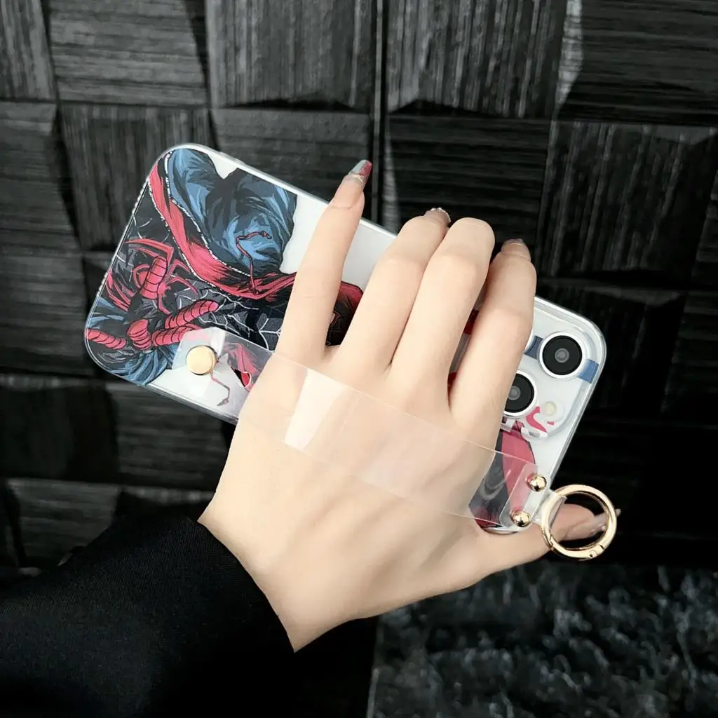 Funda de Spiderman con adorno para correa de muñeca, para Samsung Galaxy A7, A8, A9, A6 Plus, J6, J8 PLus, A10, A20, A30, A50, A70, A20s, A20E, A10s, A10E - imagen 5