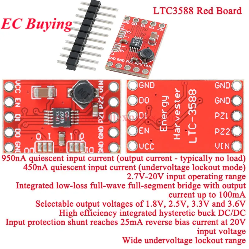 BQ25504 BQ25570 LTC3588 Módulo de cosecha de energía CJMCU Boost Converter Gestión de células solares fotovoltaicas Colector de energía - imagen 5