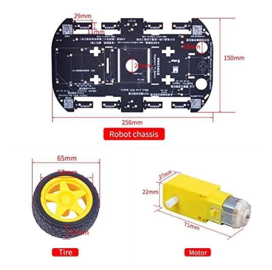 Kit de chasis de robot 4WD con motor 4 TT para Arduino/Raspberry Pi - imagen 3