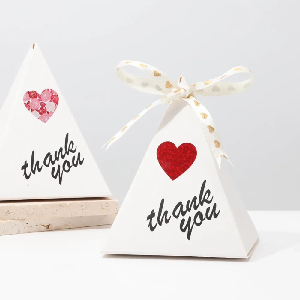 500 Uds. Pegatina de corazón de Color, sello de embalaje de regalo de cumpleaños, pegatina de decoración de invitación de fiesta, etiqueta para hornear, manualidades para álbum de recortes DIY - imagen 3