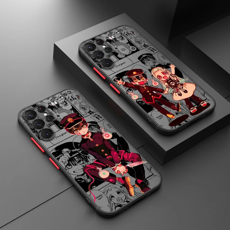 Funda de teléfono translúcida esmerilada, Hanako Kun para inodoro, Samsung A72, A54, A53, A52S, A34, A32, A33, A24, A23, A22S, A02 Lite